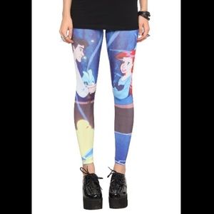 DISNEY HOT TOPIC NWT size small Ariel the little mermaid stretchy leggings